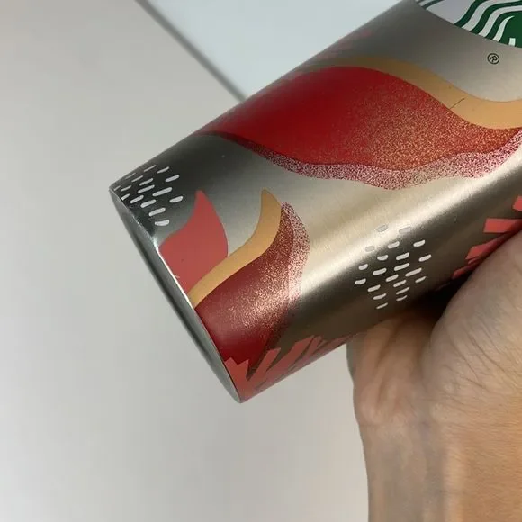 Starbucks 2019 Holiday Mistletoe Red/Pink Metal Tumbler - Picture 6 of 12